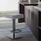 Armen Living Kaylee Adjustable Height Swivel Gray Faux Leather and Black Metal Backless Bar Stool LCKLSWBAMBGR - alternate 6